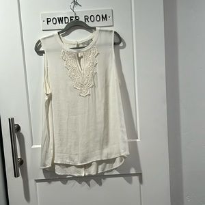 Pale Sky sleeveless blouse